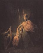 REMBRANDT Harmenszoon van Rijn David playing the Harp for aul (mk330 china oil painting reproduction